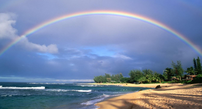 为什么雨后天上挂着彩虹？